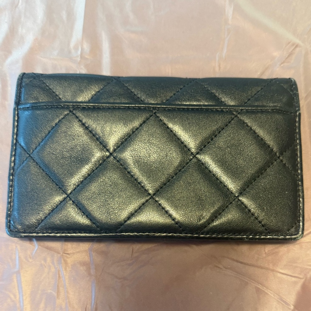kate spade Carey Black Quilted Leather Snap Bifold Continental Wallet - Picture 3 of 8